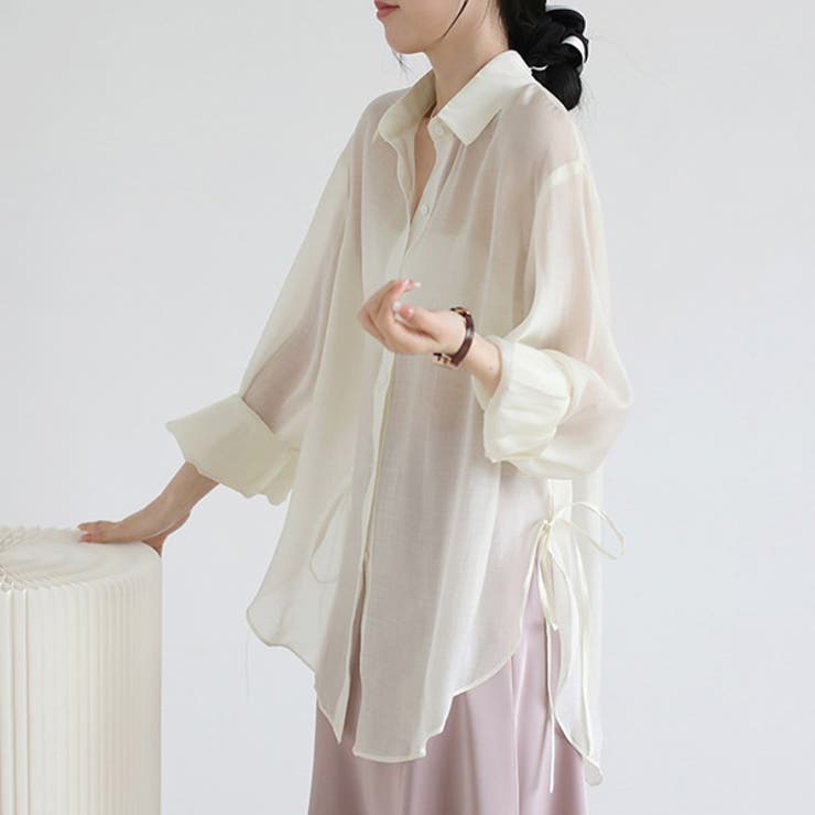 シアー トップス シアーシャツ 長袖[品番：HERW0005212]｜WITCH