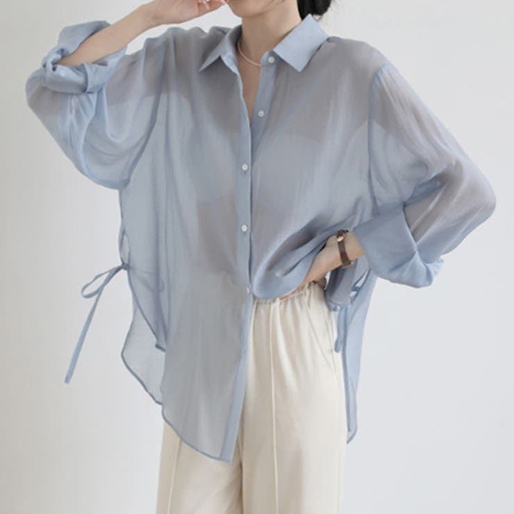 シアー トップス シアーシャツ 長袖[品番：HERW0005212]｜WITCH