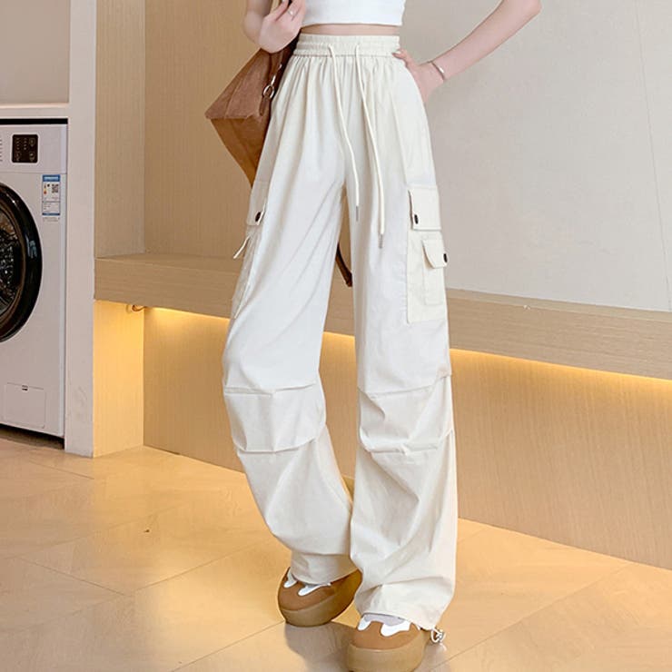 アイボリー | カーゴパンツ 夏涼しげ 薄地 冷感 | WITCH