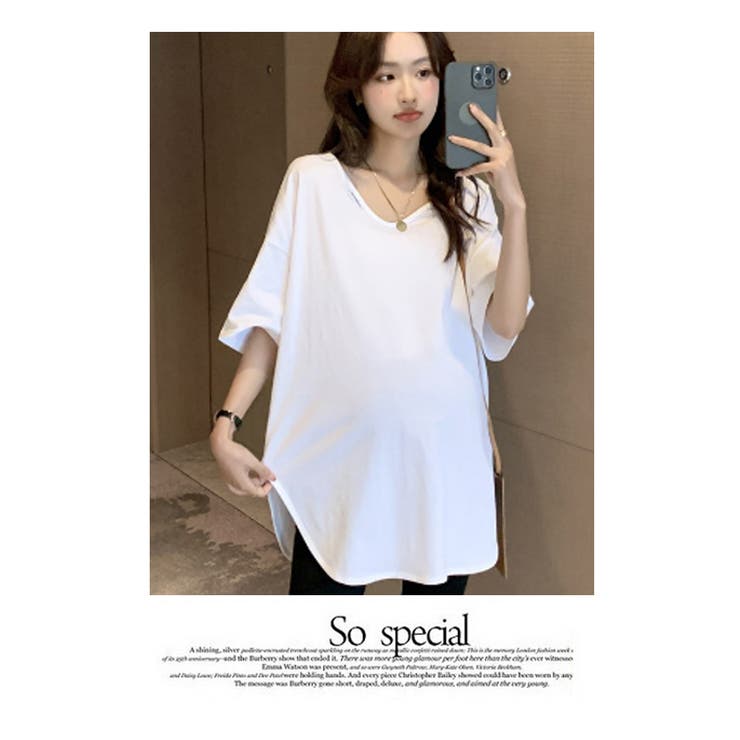 マタニティ Tシャツ ラウンドネック トップス プルオーバー | WITCH | 詳細画像13 
