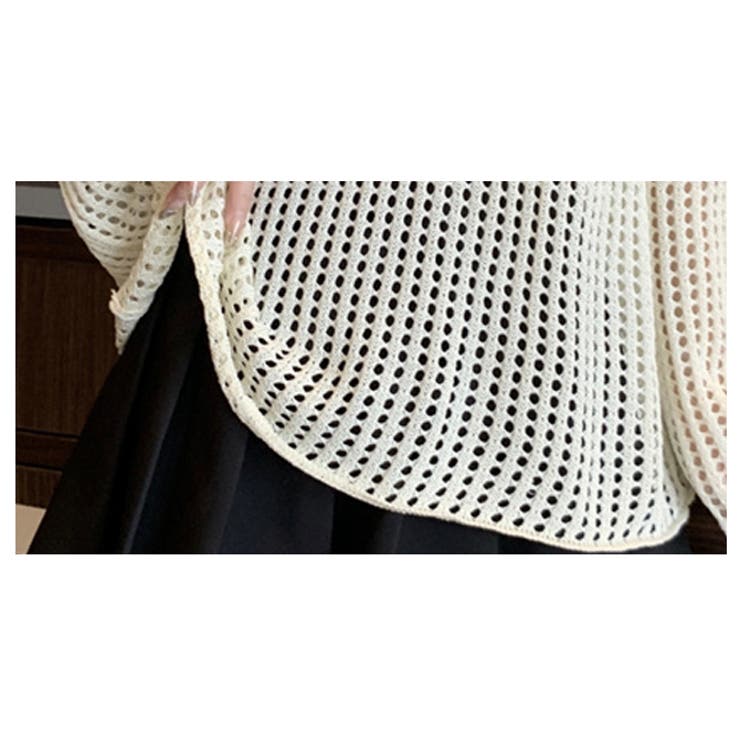 メッシュ ニット 透かし編み 長袖 日焼け対策 トップス | WITCH | 詳細画像6 