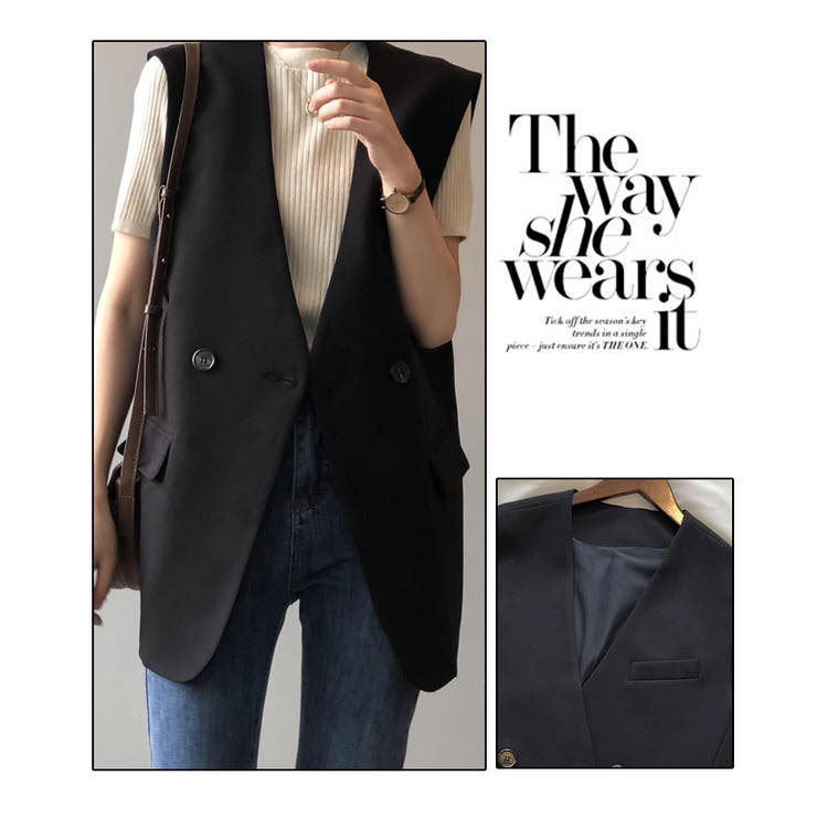 SENEE double jacket gilet（ダブルジャケットジレ）（秋 新作