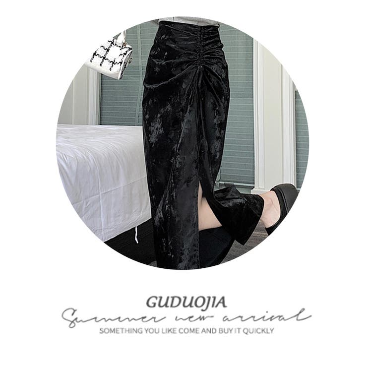 秋 新作 スエード調マーメイドシルエットドロスト スリットタイトスカート | WITCH | 詳細画像18 