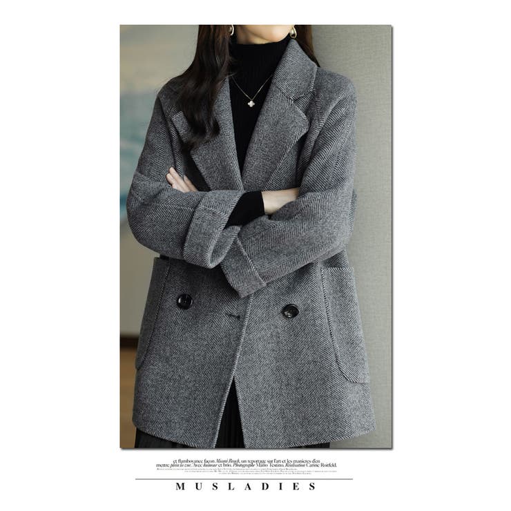 DOUBLE BRESTED HALF COAT / ダブルブレストハーフコート