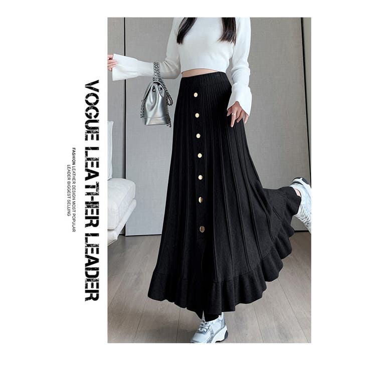 秋 新作アンブレラスカートプリーツロングスカート | WITCH | 詳細画像16 