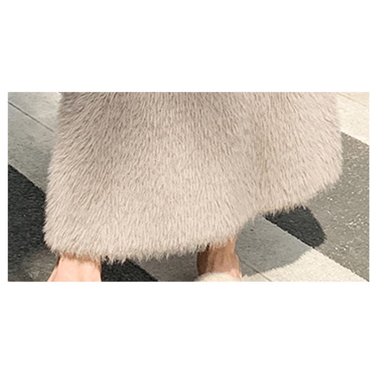 秋 新作 シャギーファー ニットロングスカート | WITCH | 詳細画像7 