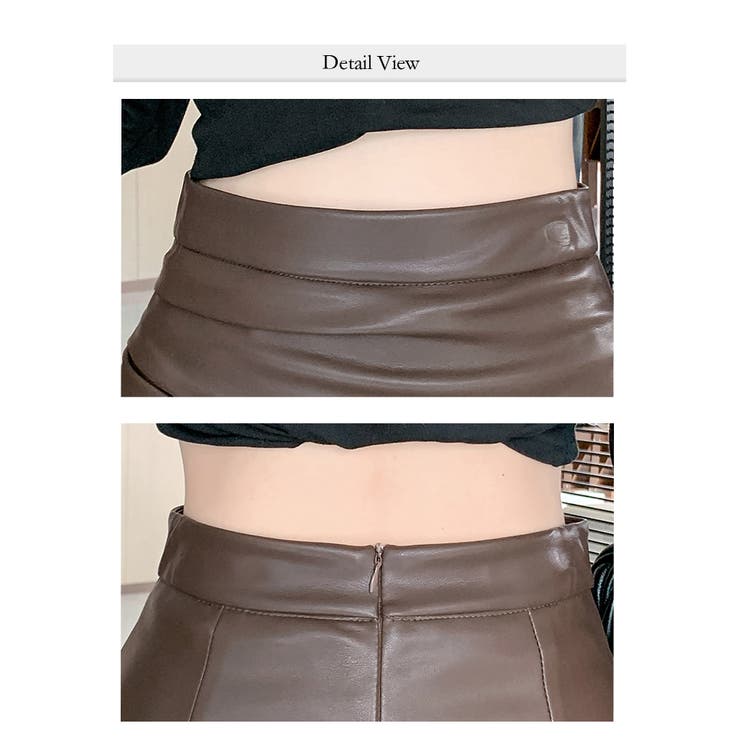 秋 新作 フェイクレザーアシメヘムスカート | WITCH | 詳細画像5 