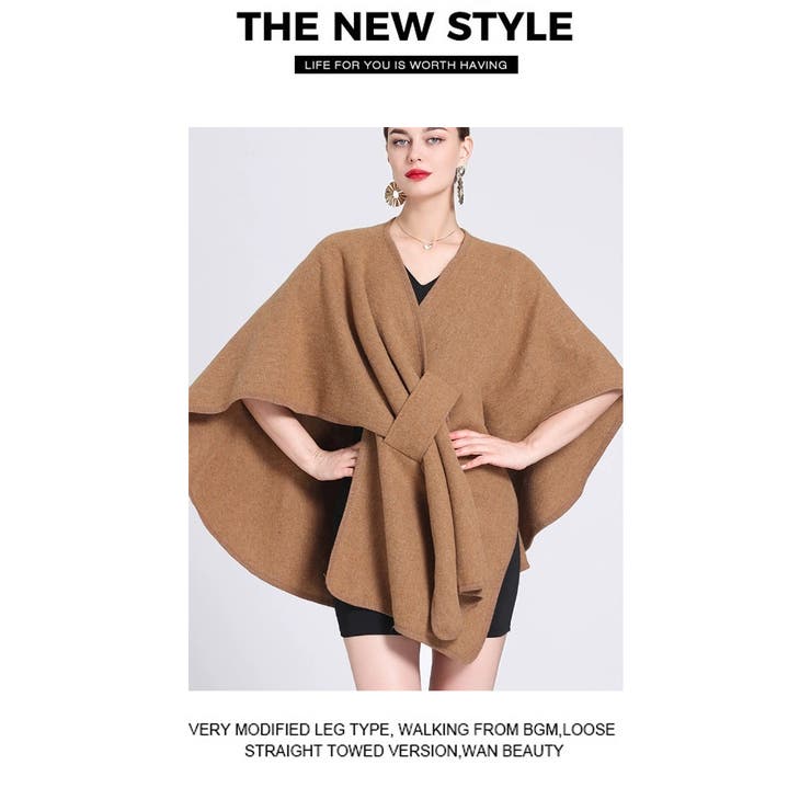 ニットポンチョ ポンチョコート ストール マフラー | WITCH | 詳細画像9 