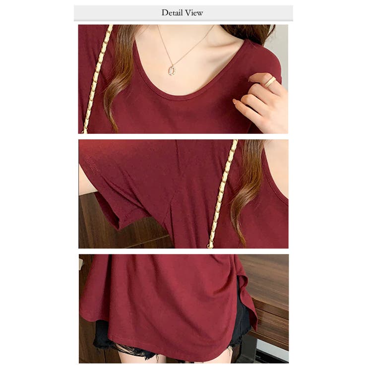 大きいサイズクルーネック半袖Tシャツ夏トップス | WITCH | 詳細画像5 