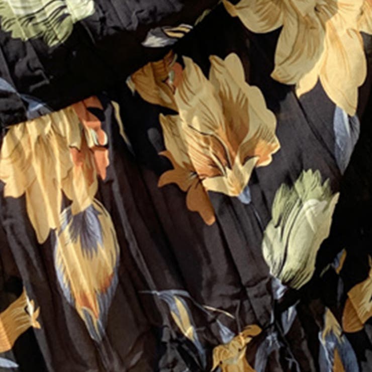 花柄シフォンフレアロングスカート | WITCH | 詳細画像4 