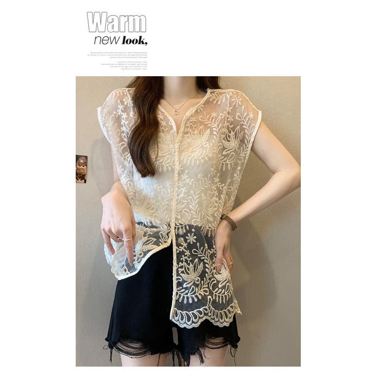 透かし編み シアーレース ジレ ベスト | WITCH | 詳細画像7 