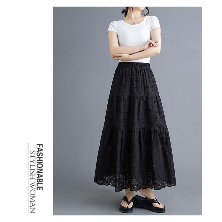 コットンレースティアードスカート | WITCH | 詳細画像14 