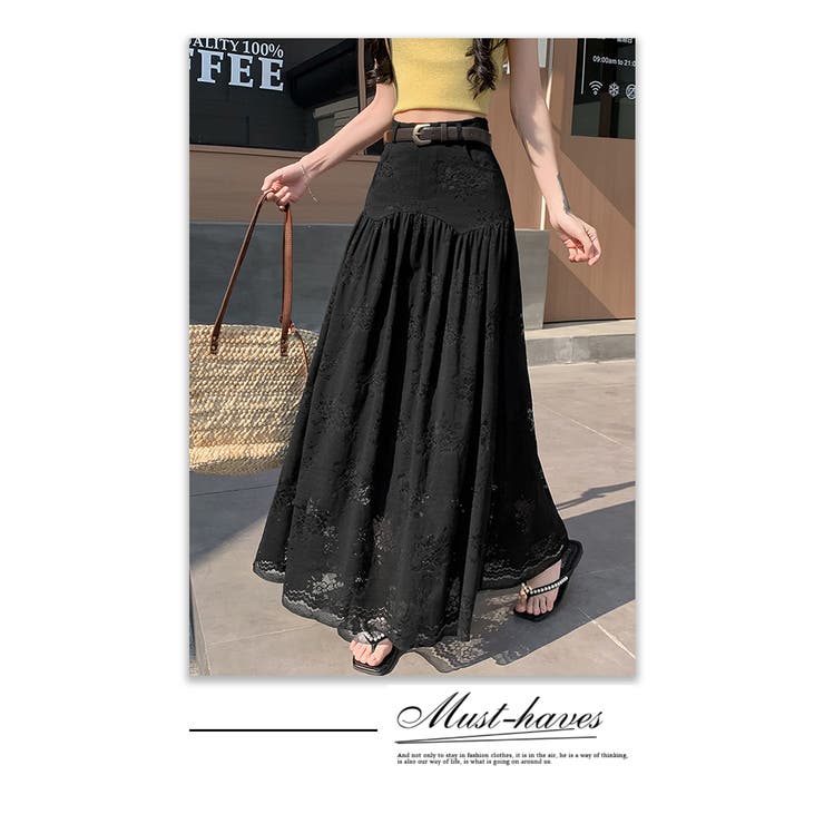 レースフレアロングスカート | WITCH | 詳細画像18 