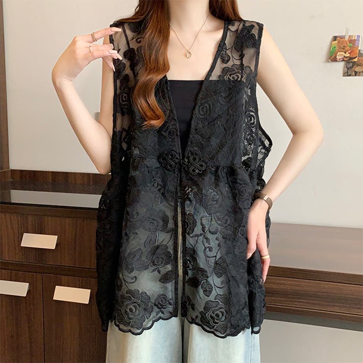 シースルージレ レースベスト[品番：HERW0005770]｜WITCH