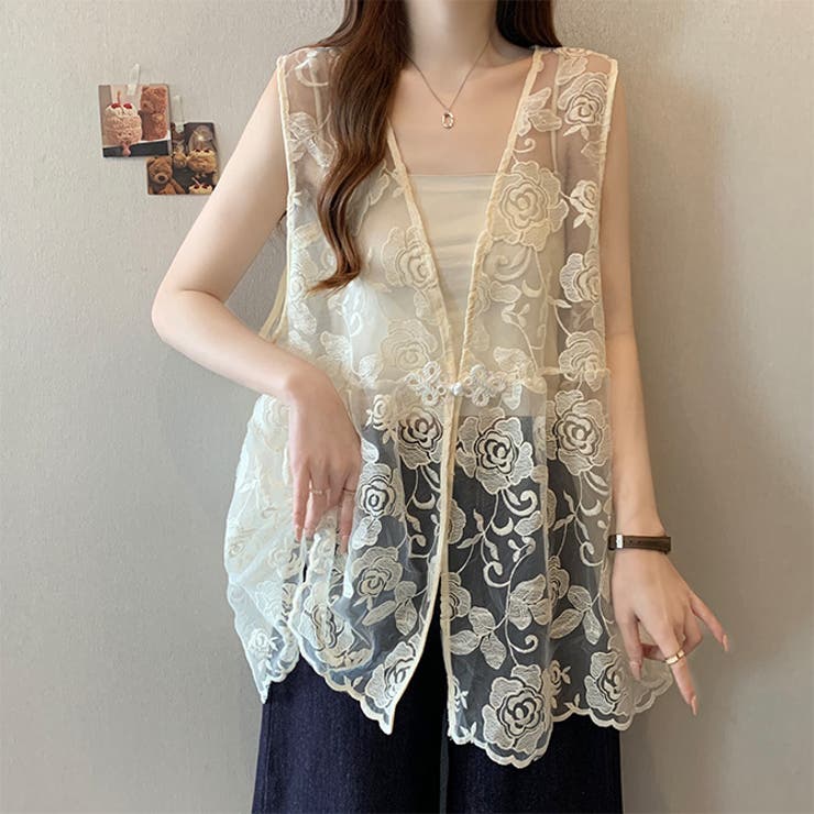 シースルージレ レースベスト[品番：HERW0005770]｜WITCH