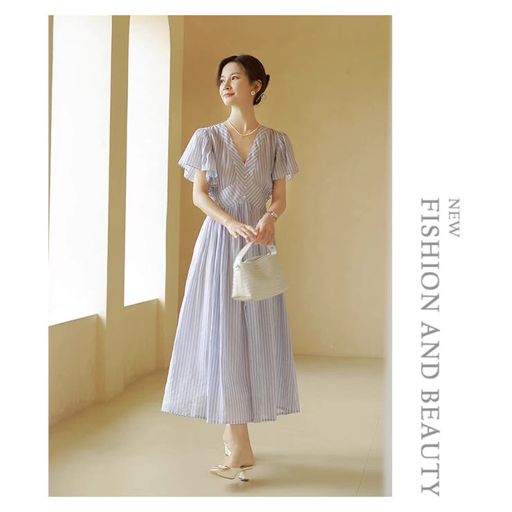 miniministore シフォンスリーブワンピース長袖ワンピ
