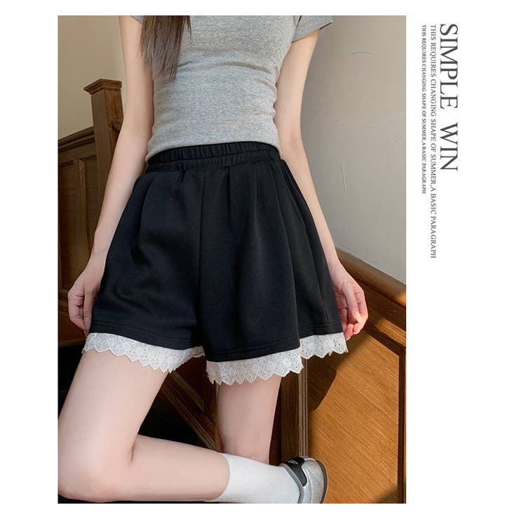 レースレイヤードショートスウェットパンツ | WITCH | 詳細画像17 