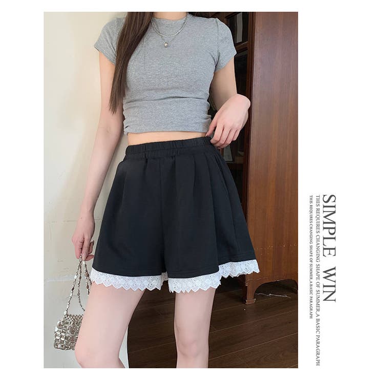 レースレイヤードショートスウェットパンツ | WITCH | 詳細画像18 