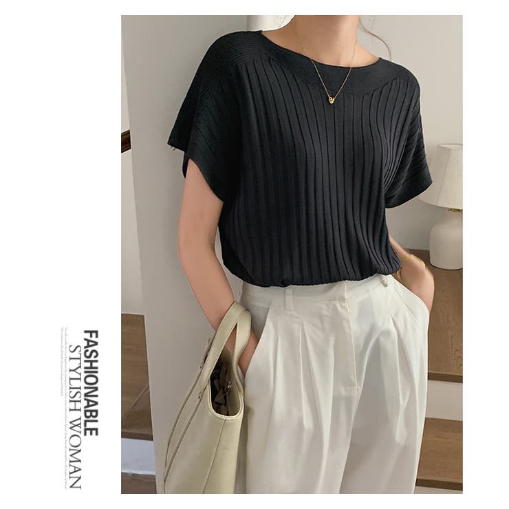 WTW サマーニット NEOS（KOKUYO） セーター ニット 「FVLMEN」wave border mesh