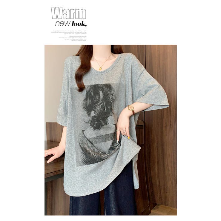 モノクロプリント半袖Tシャツ | WITCH | 詳細画像13 