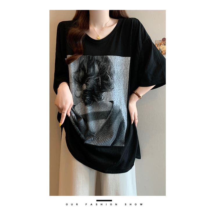 モノクロプリント半袖Tシャツ | WITCH | 詳細画像16 