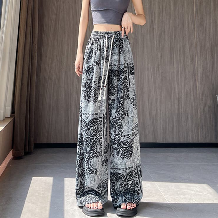 アイスシルク・ナロー・ワイドレッグパンツ | WITCH | 詳細画像2 