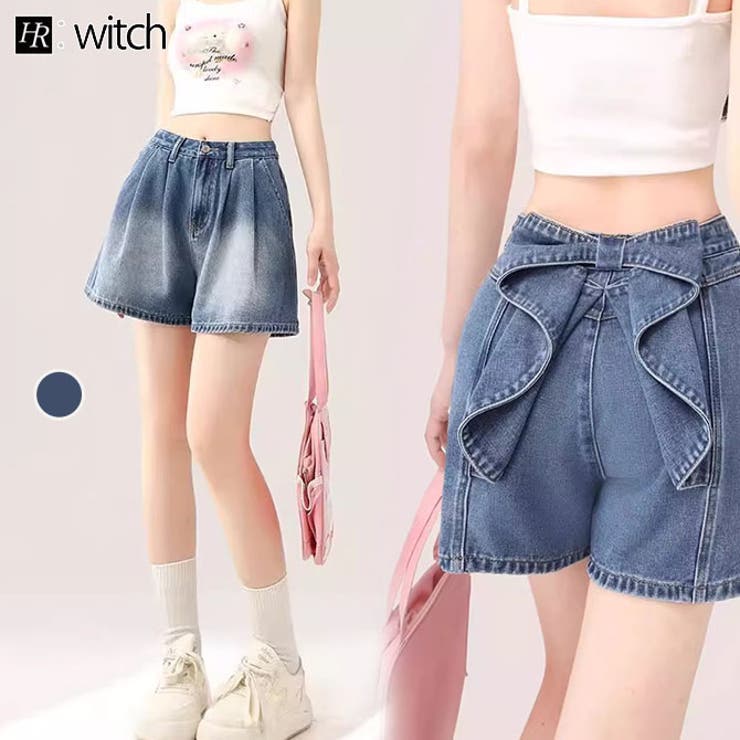 リボンデニムショートパンツ[品番：HERW0005869]｜WITCH