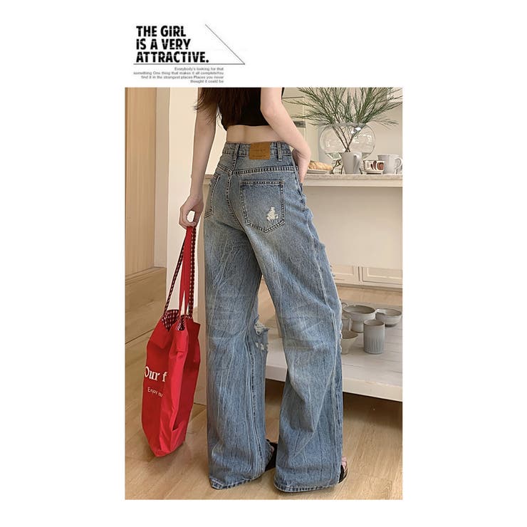 ダメージカットルーズデニムパンツ | WITCH | 詳細画像10 