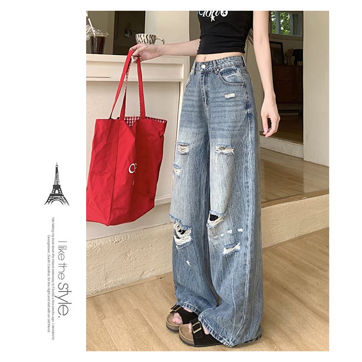 ダメージカットルーズデニムパンツ | WITCH | 詳細画像15 