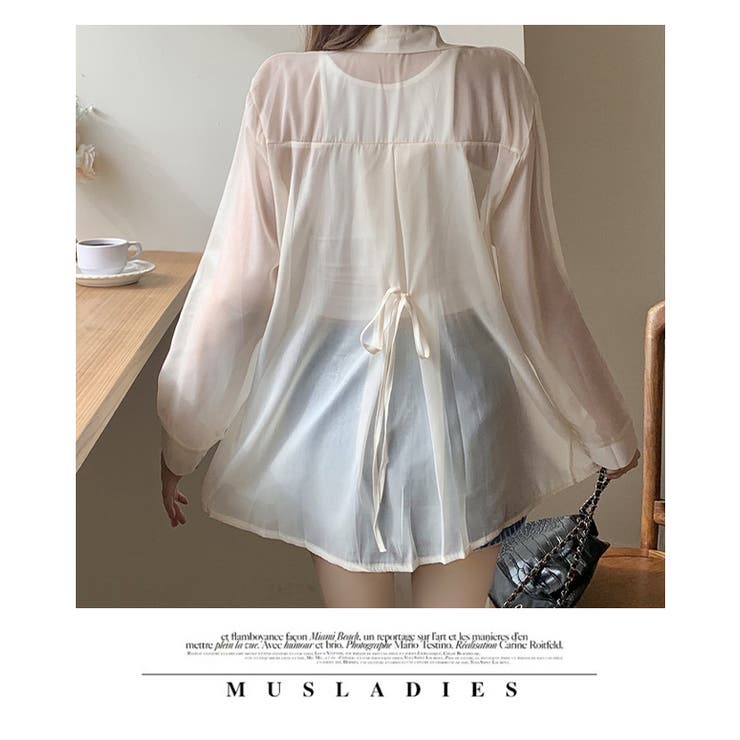 シアーシャツ シースルー 透け感ブラウス トップス  | WITCH | 詳細画像18 