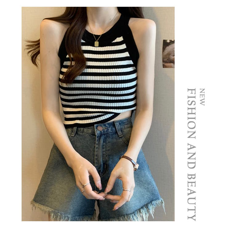 タンクトップ ボーダー柄 トップス | WITCH | 詳細画像10 