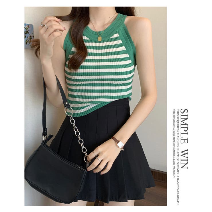 タンクトップ ボーダー柄 トップス | WITCH | 詳細画像14 