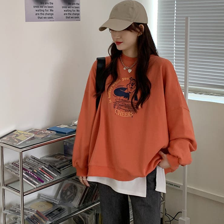 オレンジ | スウェットト レーナープルオーバートップス | WITCH