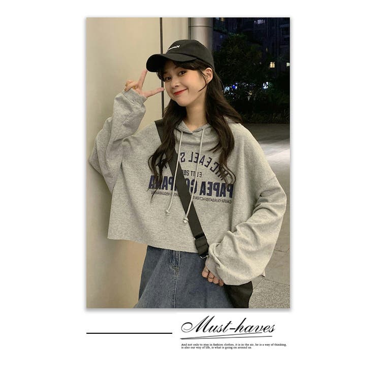 スウェットパーカー レタープリントフード付き | WITCH | 詳細画像12 