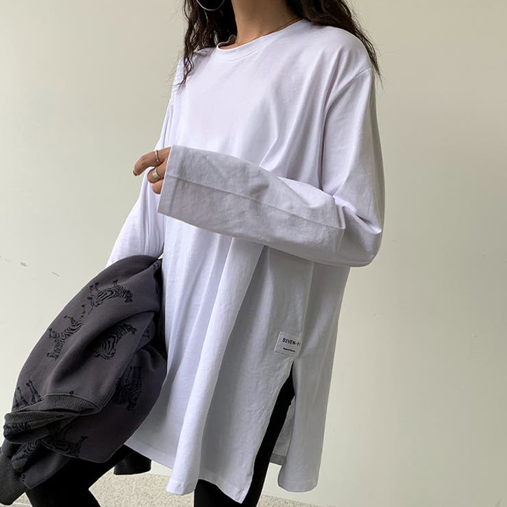 ホワイト | シンプル手番サイドスリットロンT | WITCH