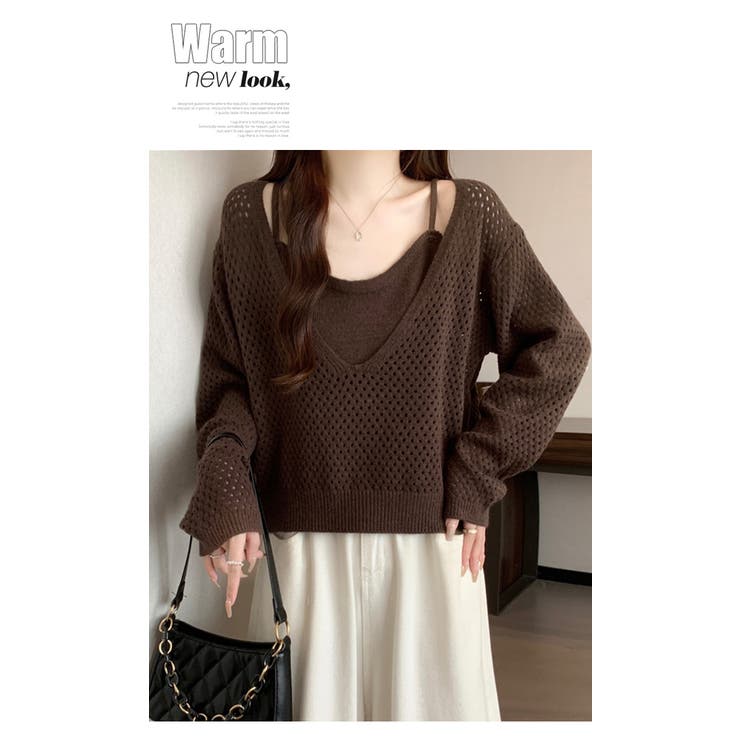 サスペンダー2点セットニットトップス | WITCH | 詳細画像11 