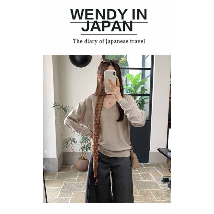 Ｖネックニットソー ニットセーター カジュアルトップス | WITCH | 詳細画像12 