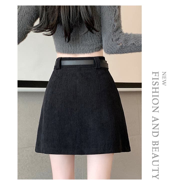 コーデュロイ プリーツ ハイウエストミニスカート | WITCH | 詳細画像16 