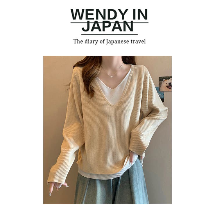 レイヤード風トップス ニット カットソー  | WITCH | 詳細画像9 