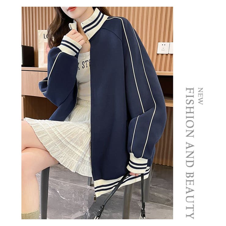 ライン入りジップアップデザイントレーナー | WITCH | 詳細画像8 