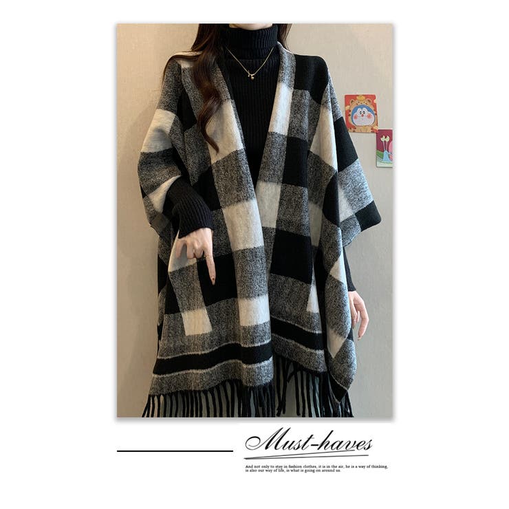 ストール風コート ポンチョ ストール | WITCH | 詳細画像16 