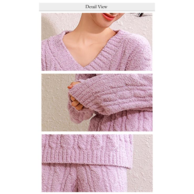 パジャマ上下セットふわふわであったかい 冬 長袖 ルームウェア  | WITCH | 詳細画像4 