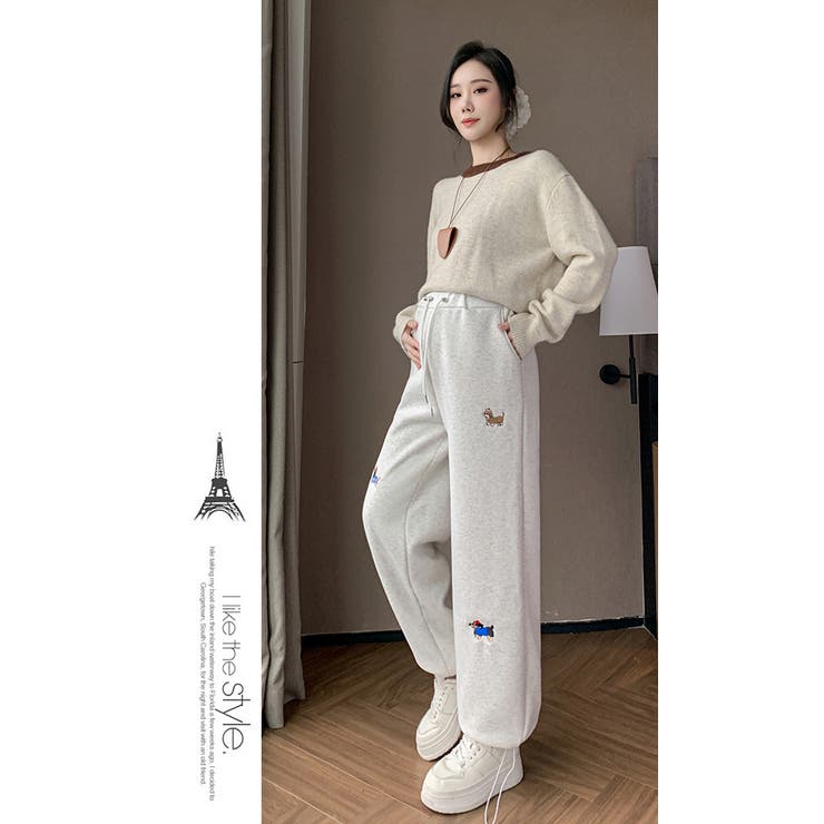 選べる2－タイプ裏起毛刺繍スウェットパンツ | WITCH | 詳細画像9 