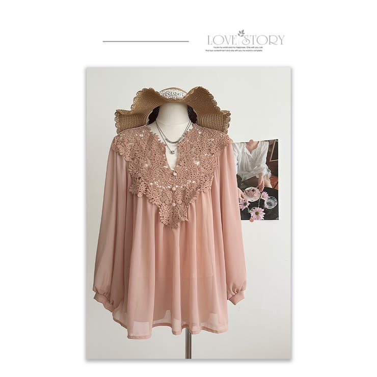 レース刺繍ブラウス トップキャミプレゼント | WITCH | 詳細画像11 