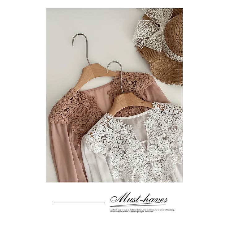 レース刺繍ブラウス トップキャミプレゼント | WITCH | 詳細画像16 