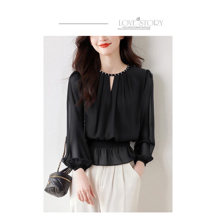 シフォン前タックトップスブラウス | WITCH | 詳細画像8 