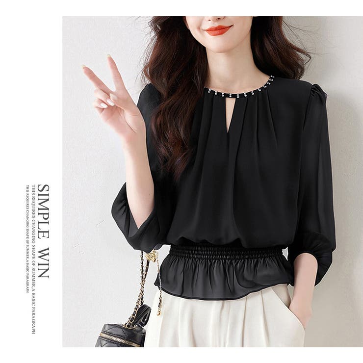 シフォン前タックトップスブラウス | WITCH | 詳細画像9 