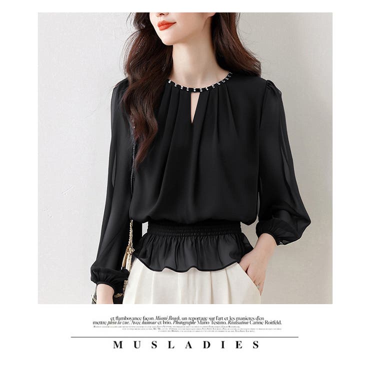 シフォン前タックトップスブラウス | WITCH | 詳細画像10 