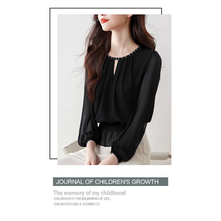 シフォン前タックトップスブラウス | WITCH | 詳細画像11 