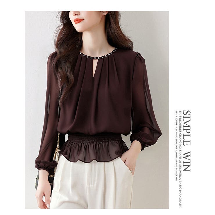 シフォン前タックトップスブラウス | WITCH | 詳細画像12 